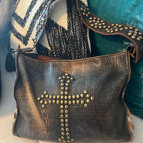 Two Bar West Bags Two Bar West Purse With Studded Cross Poshmark